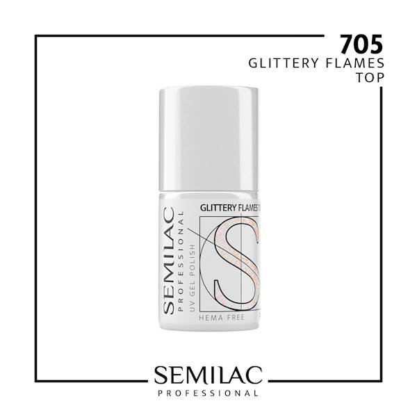 Semilac Professional  705 Top Glittery11ml