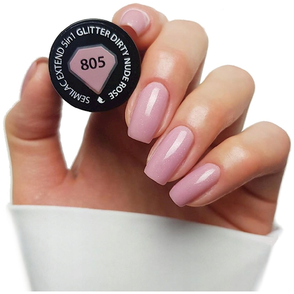 Semilac Extend Base 5w1 Glitter Dirty 805 7 ml