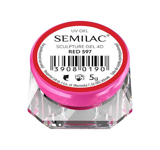 Semilac SCULPTURE GEL 4D RED plastelina 597 5g