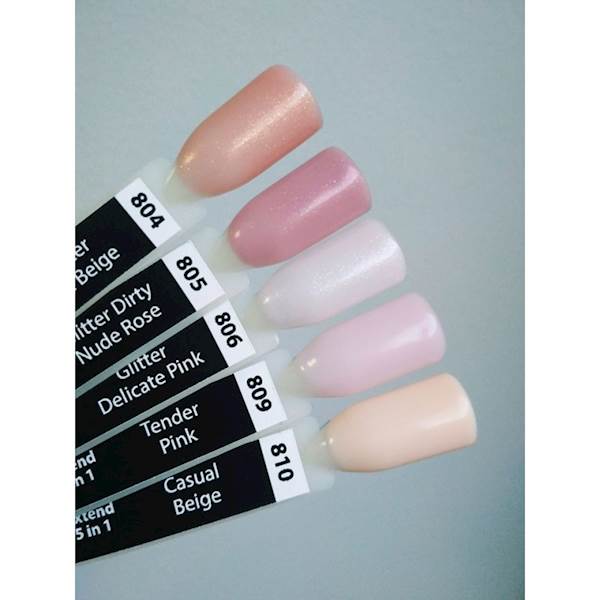 Semilac Extend Base 5w1 Gliter Soft Beige 804 7 ml