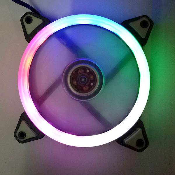 Wentylator 12cm RING led RGB molex RAINBOW