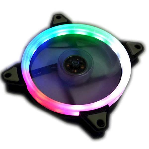 Wentylator 12cm RING led RGB molex RAINBOW