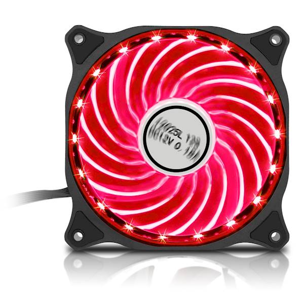 Wentylator 12cm 15 x led czerwony