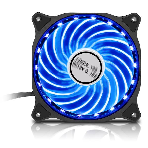 Wentylator 12cm 15 x led niebieski