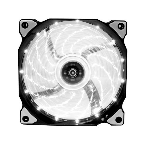 Wentylator 12cm 15 x led biały