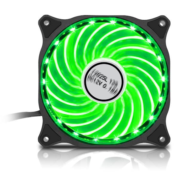 Wentylator 12cm 15 x Led zielony