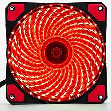 Wentylator 12cm 33 x led 4+3pin czerwony