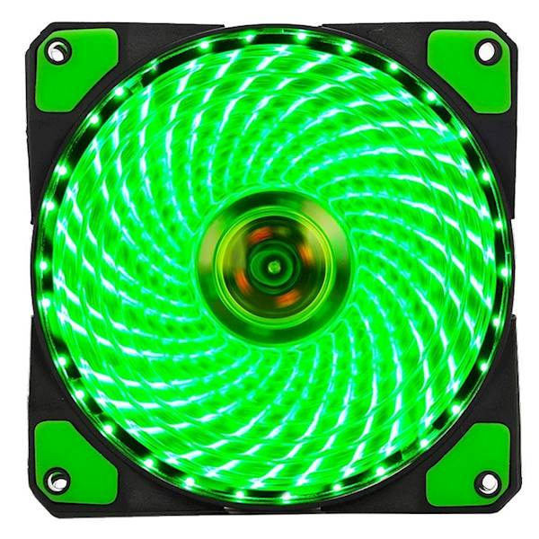 Wentylator 12cm 33 x led 4+3pin zielony
