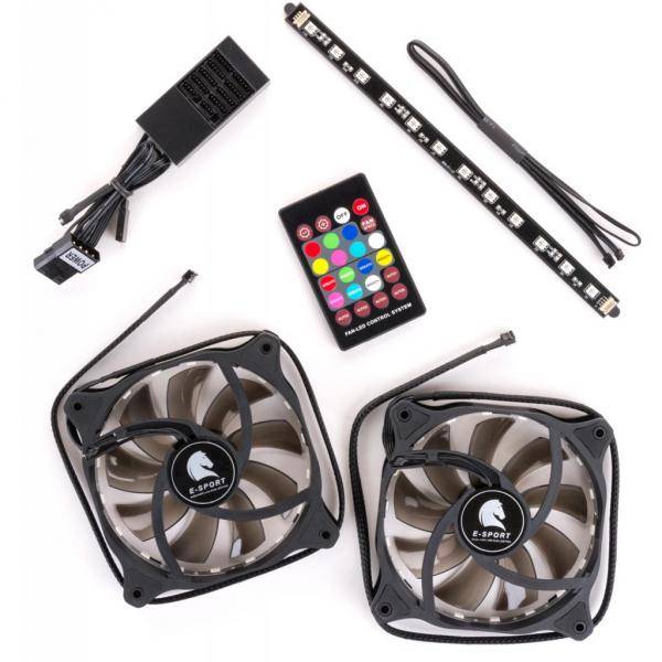 Zestaw 12cm BANDIT 2xLED + listwa LED + Pilot RGB 