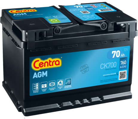 Akumulator Centra 70AH 760A 12V P+ START-STOP PLUS