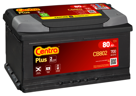 Akumulator Centra 80AH 700A PLUS P+