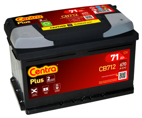 Akumulator Centra 71AH 670A PLUS P+