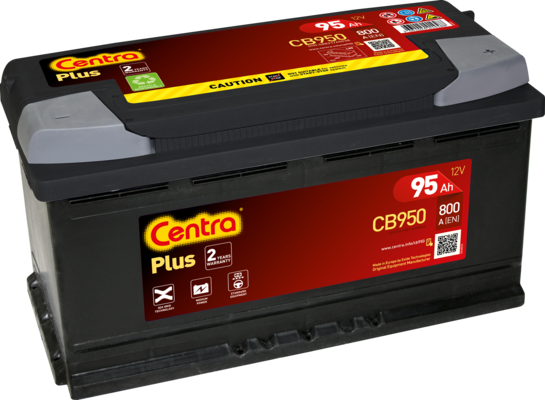 Akumulator Centra 95AH 800A PLUS P+
