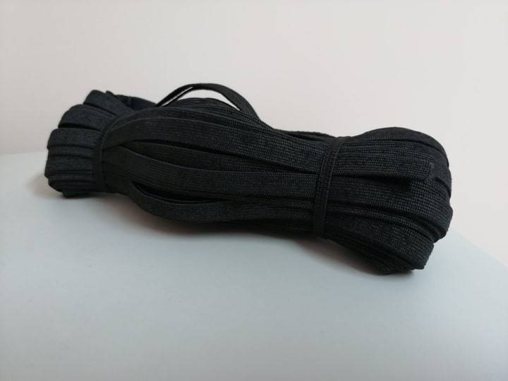 Guma tkana czarna - 10mm - 25mb