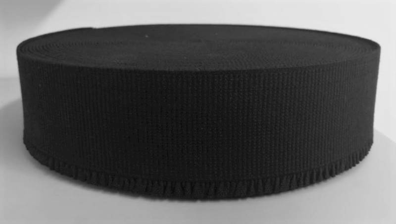 Guma podwiązkowa falbanka czarna - 60mm - 25mb/opa