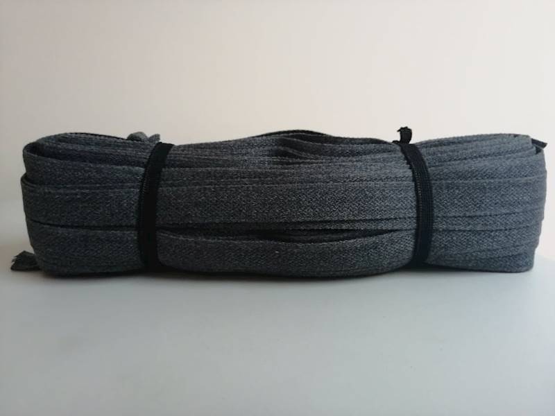 Taśma spodniowa bawełniana - 17mm - szara - 50mb