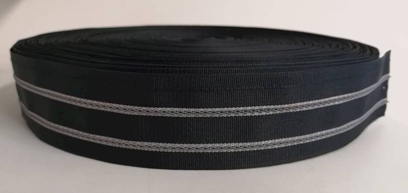 Gurt spodniowy z gumką czarny - 45mm - 50mb/opak.