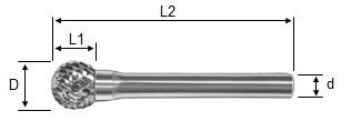 Frez Pilnikowy D1210X6 kulisty KUD