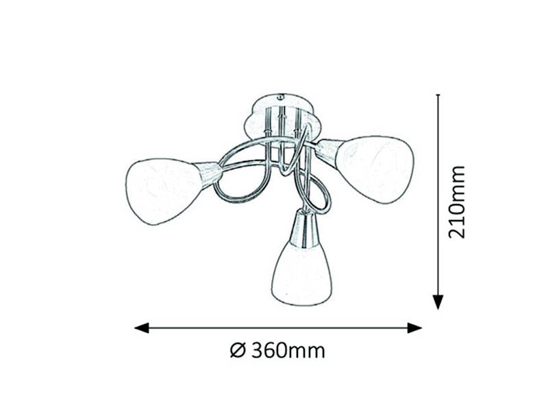 Lampa spot JENNA inox 3xE14 5532 Rabalux