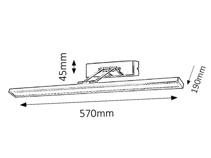 Kinkiet galeria SLIM chrom 12W 3908 RABALUX