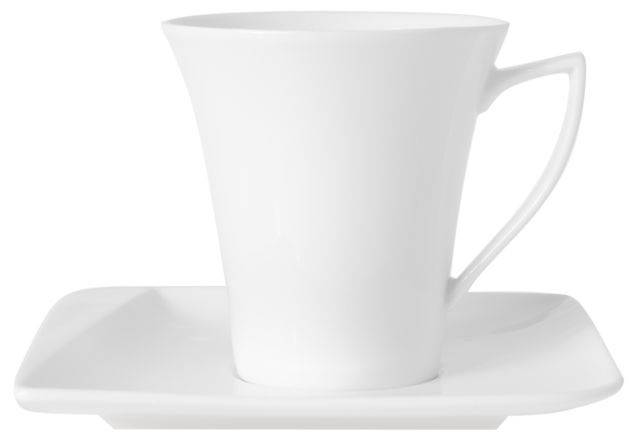 Komplet kawowy QUATRE 4 el. 2 filiżanki 250ml+2 spodki HD12064 HOMEDELUX