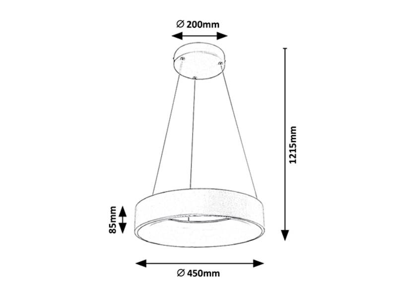 Lampa wisząca LED Adeline szara/biała 24W 3929 Rabalux