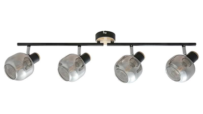 Lampa sufitowa spot Salazar czarna/dąb 5400 Rabalux