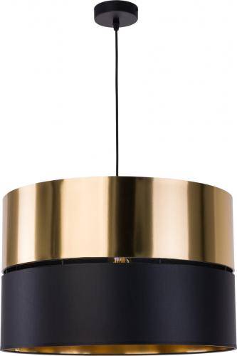Lampa wisząca HILTON złoto/czarny abażur fi 50cm 1xE27 4346 TK Lighting