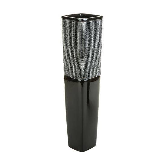 Wazon OSKAR1/WAZ/04 12X12X50cm czarny 359738 EUROFIRANY