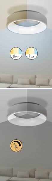 Plafon LED Adeline szary/biały 24W 3928 Rabalux