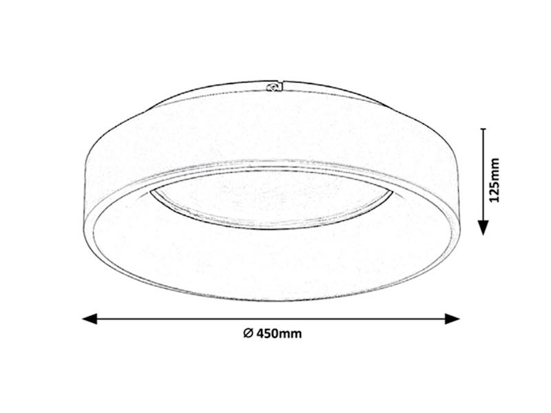 Plafon LED Adeline szary/biały 24W 3928 Rabalux