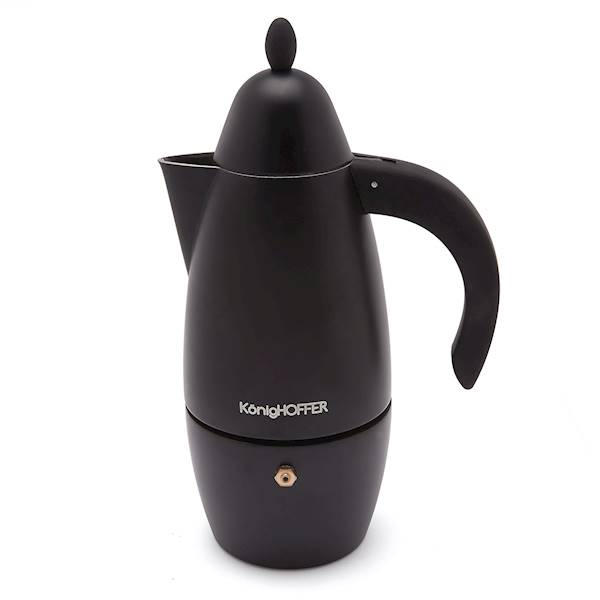 Aluminiowa kawiarka  Prestigio Black 6 espresso Konighoffer