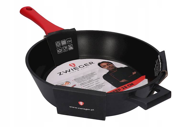 ZWIEGER OBSIDIAN PATELNIA 28cm OKRĄGŁA GŁĘBOKA