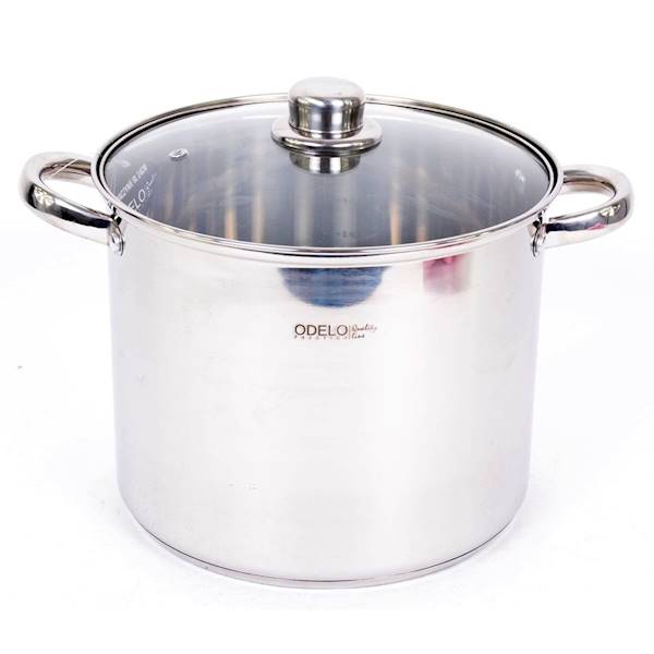 Garnek Stock Pot VICCO 24cm 9L połysk + szklana pokrywa OD1132 ODELO