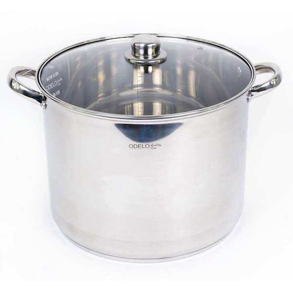 Garnek Stock Pot VICCO 30cm 16L Połysk + szklana pokrywa OD1135 ODELO