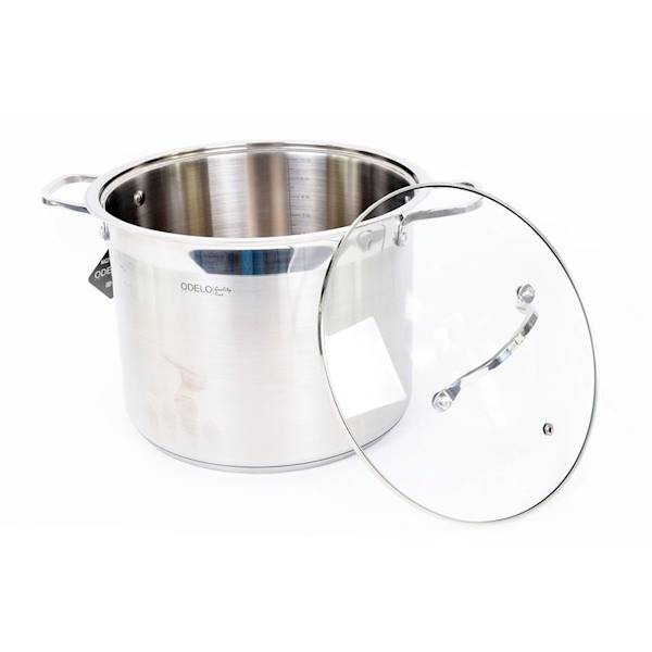 Garnek Stock Pot VICCO 28cm 13L satynowy/inox + szklana pokrywa OD1139 ODELO