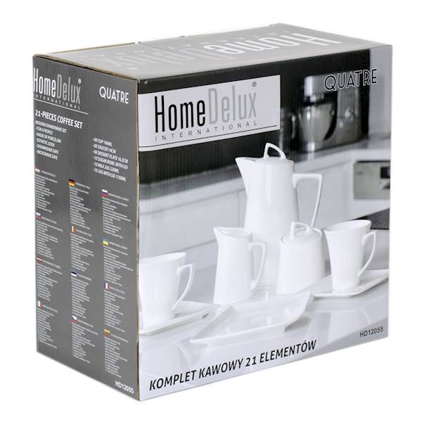 QUATRE KPL. KAWOWY 21 EL. filiżanki 190ml HOME DELUX HD12055