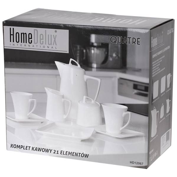 QUATRE KPL. KAWOWY 21 EL. filiżanki 250ml HOME DELUX HD12067