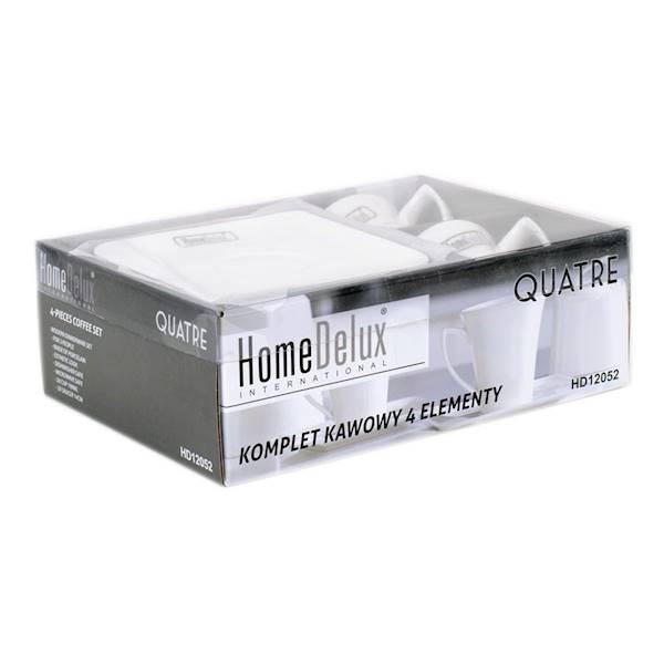 QUATRE KPL. KAWOWY 4 EL.  filiżanki 190ml HOME DELUX HD12052