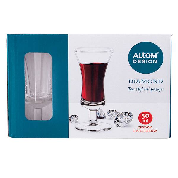 DIAMOND kpl. 6 kieliszków do likieru/sherry 50ml 0103006493 ALTOM