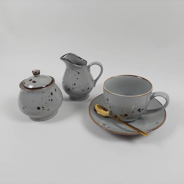 FILIŻANKA+SPODEK 0,3L/16CM ALUMINA COTTAGE GREY 0981 BOGUCICE