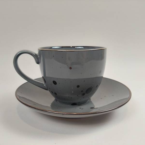 FILIŻANKA+SPODEK 0,3L/16CM ALUMINA COTTAGE GRAPHITE 1080 BOGUCICE