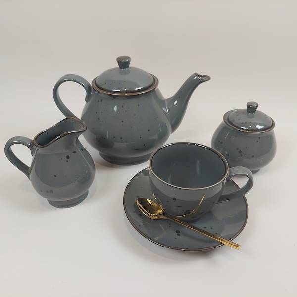 FILIŻANKA+SPODEK 0,3L/16CM ALUMINA COTTAGE GRAPHITE 1080 BOGUCICE