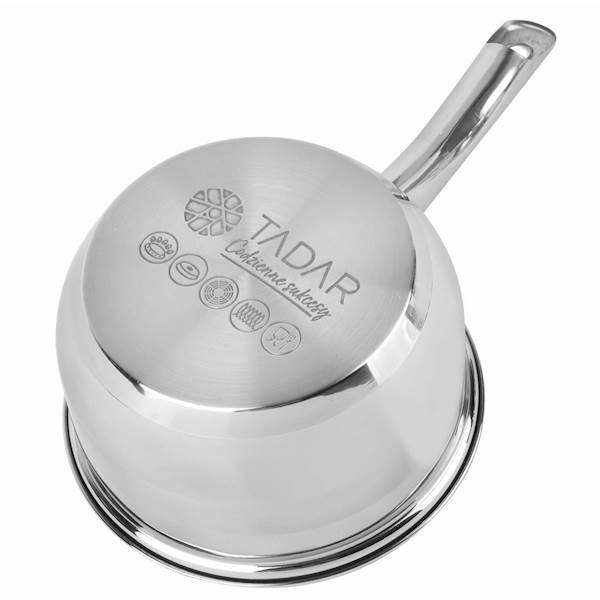 Garnek ROGER rondel + szklana pokrywa 14x8,5cm 1,2L Tadar