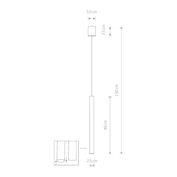 TE.8797 OPR.LASER 490 BLACK I 1xZWIS G9 CZARNY