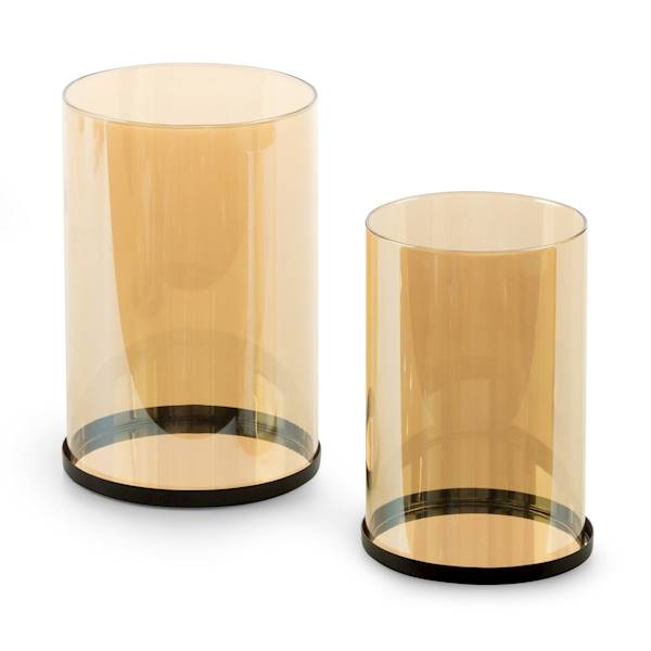 Świecznik  MIRA/2/ŚWI/01 12x12x18cm czarny+złoty 390423 EUROFIRANY