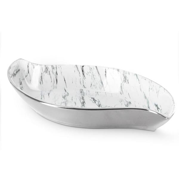 Patera SANA/PAT/02 36x19x6cm biały+srebro 401807