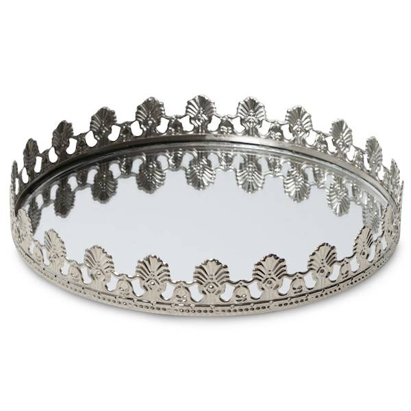 Patera z lustrzanym blatem AMELI/PAT/02 22x22x3cm srebro 392413