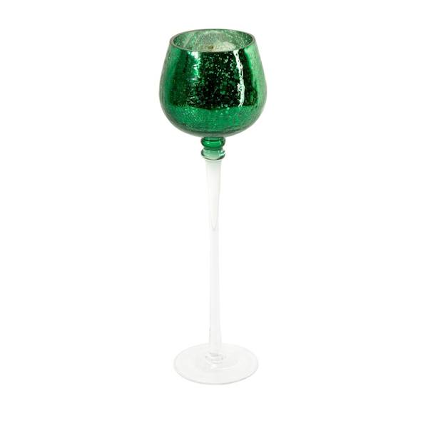 Świecznik VERRE3/ŚWI/1C 9RDx30cm biały+zielony 368932 EUROFIRANY