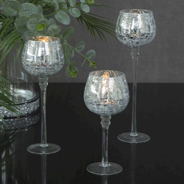 Świecznik .VERRE4/ŚWI/1B 9RDx25cm biały+złoty 368944 EUROFIRANY
